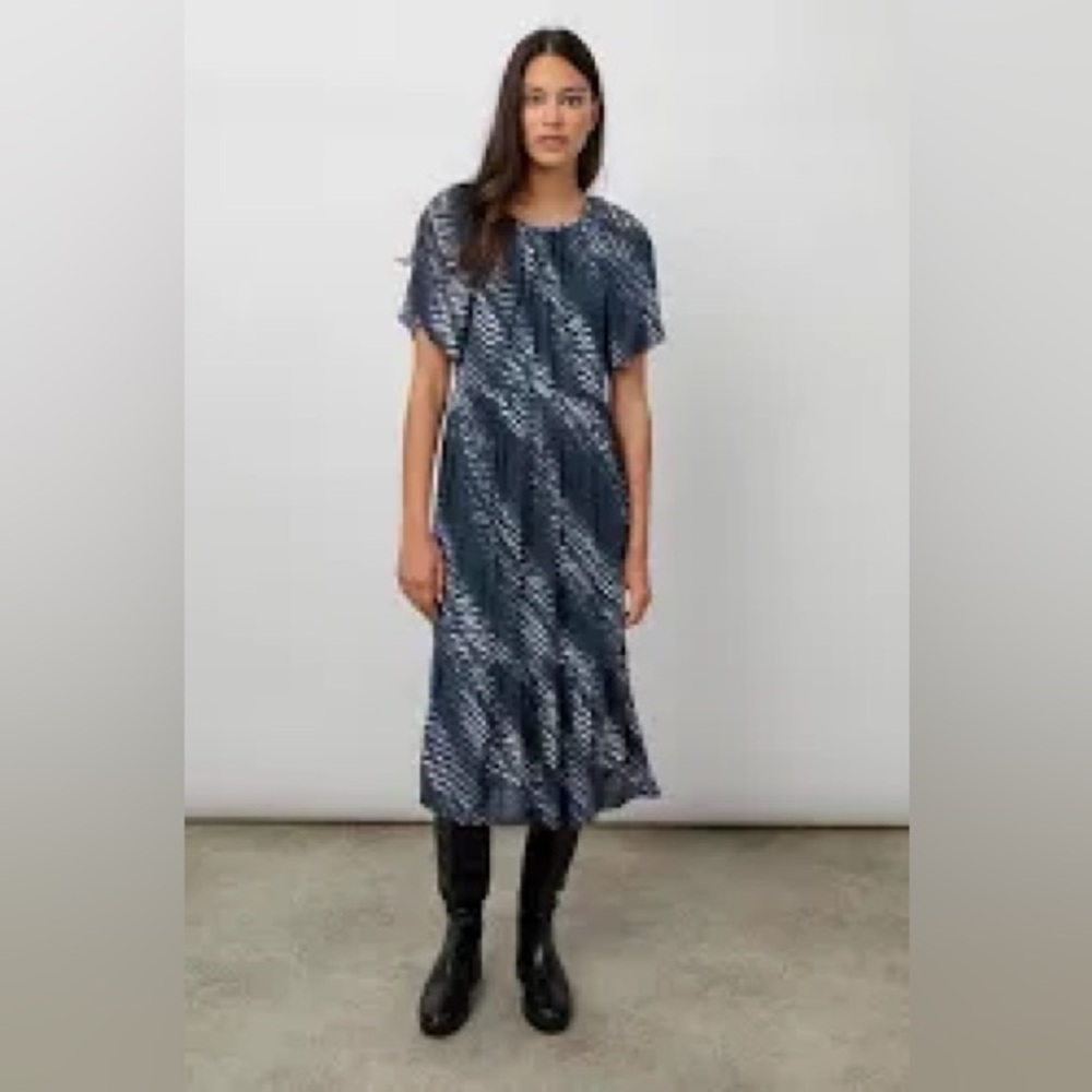 Rails Drew Chiffon Midi Dress In Blue Nile In Multi